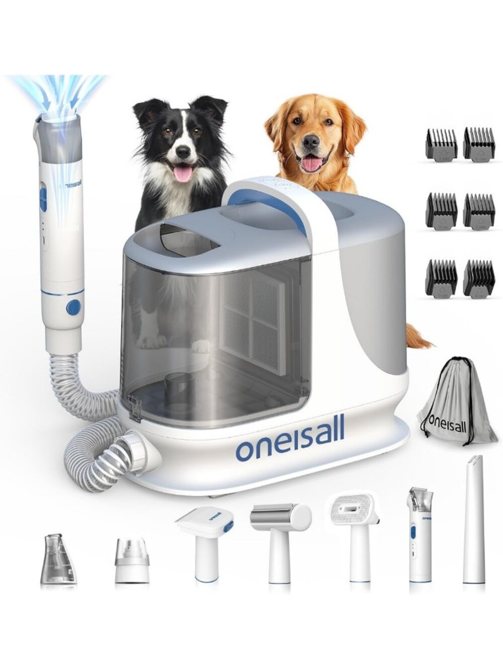 Pet Grooming Vacuum Kit with Clipper - Efficient Dog Hair Removal & Grooming
